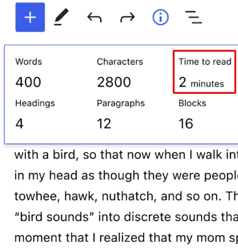 Informacja o potrzebnym czasie na przeczytanie artykułu