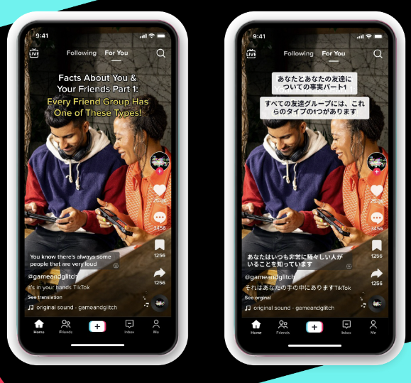 TikTok tłumaczy tekst z filmów 