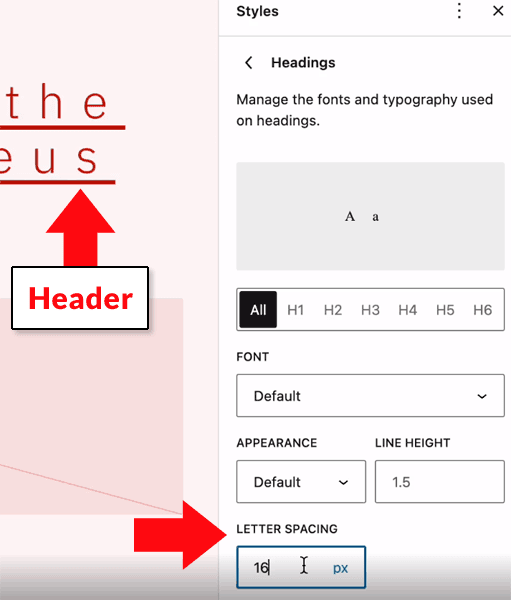 Nowa funkcja zmiany odstępu między literami w WordPress Gutenberg 14.2