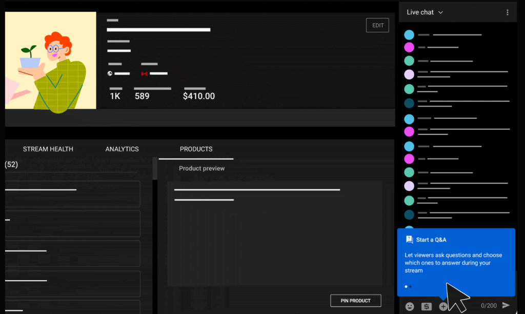 Nowa funkcja Q&A na żywo na YouTubie