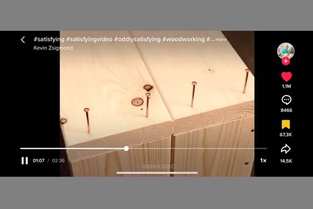 Zrzut ekranu opcji Fullscreen naTikToku