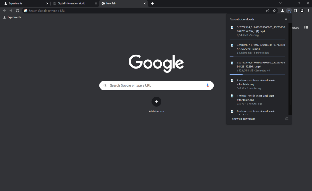 Nowy interfejs pobierania w Google Chrome