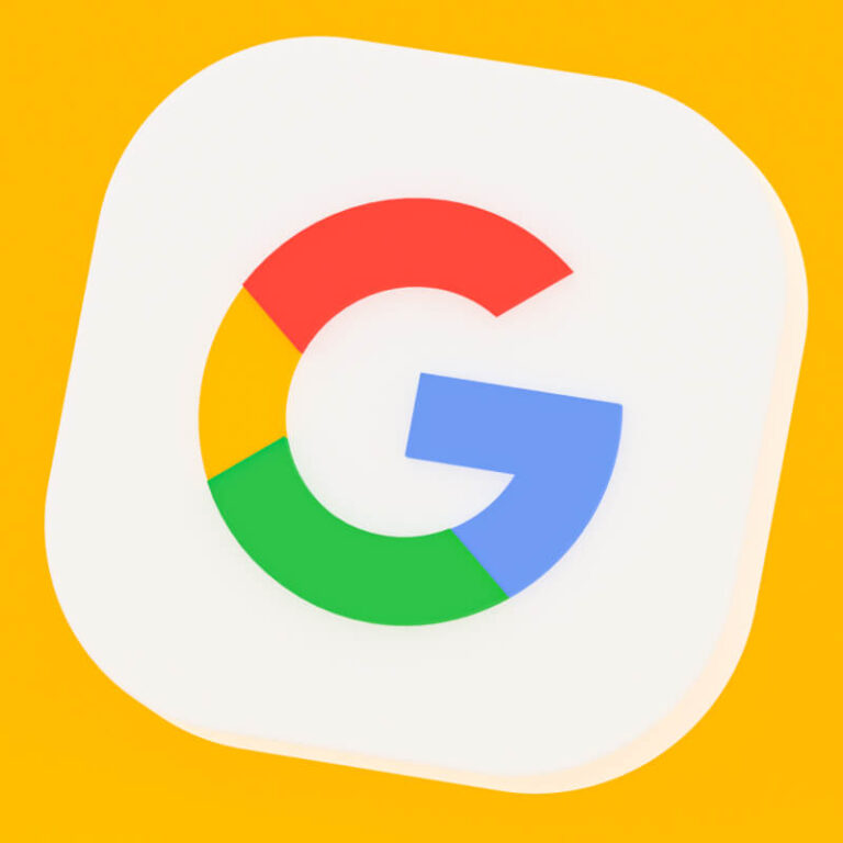 Logo Google Chrome na żółtym tle