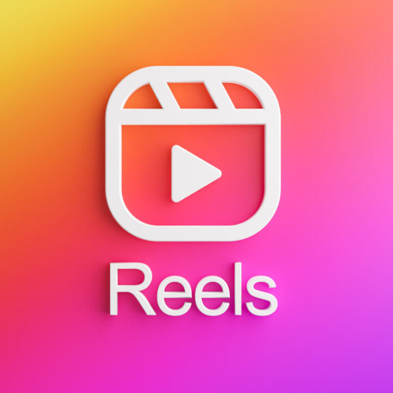 Logo Instagram Reels na kolorowym tle