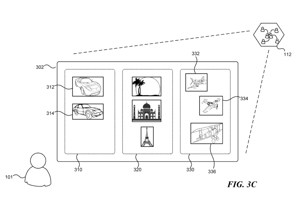 Grafika przedstawiająca patent skanujący e-maile opracowany przez platformę Pinterest