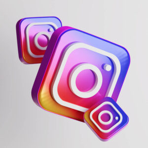 trzy kwadraty zawierające logo aplikacji Instagram