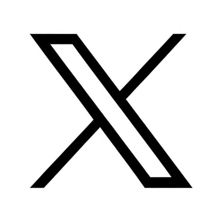 Logo aplikacji X na białym tle